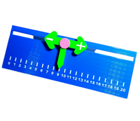 Regla movible de sumas y restas