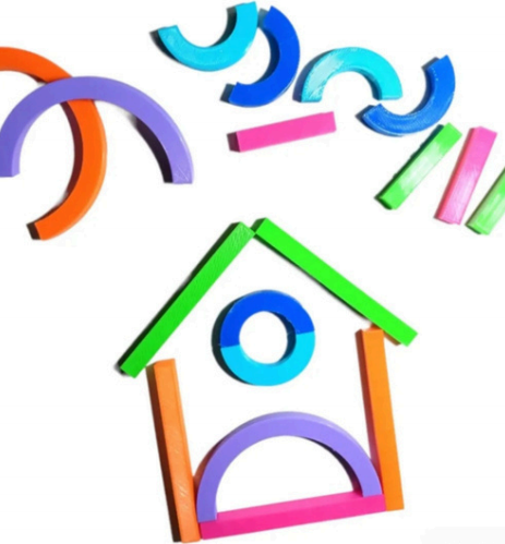 Set de 45 regletas para armar letras y formas