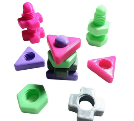 tornillos con tuercas x 3