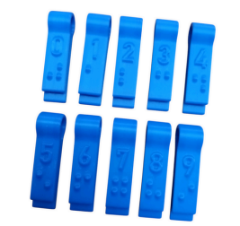 sellos de números en braille