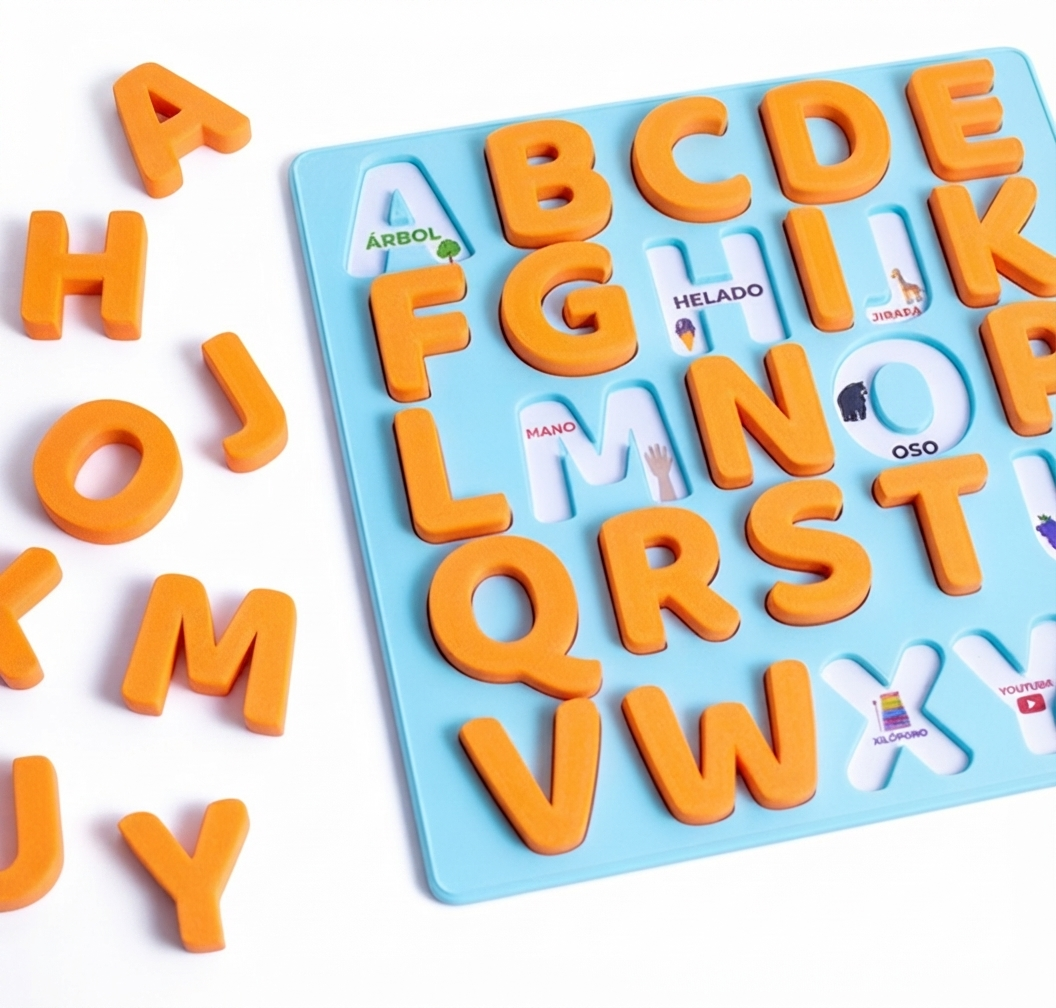 Puzzle abc con palabras e imagenes